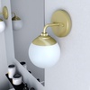 image:imageHunter  Hepburn 1light Brushed Nickel Small Sconce Light Dimmable Modern Style for Bedrooms Kitchens Foyers Bathrooms  19176Painted Modern Brass