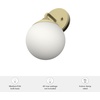 image:imageHunter  Hepburn 1light Brushed Nickel Small Sconce Light Dimmable Modern Style for Bedrooms Kitchens Foyers Bathrooms  19176Painted Modern Brass