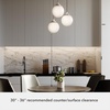 image:imageHunter  Hepburn 3Light Matte Black Medium Size Cluster Light Dimmable Mid Century Modern Style Round Shaped for Bedrooms Kitchens Dining Living Rooms  19757Brushed Nickel