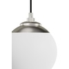 image:imageHunter  Hepburn 3Light Matte Black Medium Size Cluster Light Dimmable Mid Century Modern Style Round Shaped for Bedrooms Kitchens Dining Living Rooms  19757Brushed Nickel