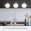 image:imageHunter  Hepburn 3Light Matte Black Medium Size Cluster Light Dimmable Mid Century Modern Style Round Shaped for Bedrooms Kitchens Dining Living Rooms  19757Brushed Nickel