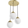 image:imageHunter  Hepburn 3Light Matte Black Medium Size Cluster Light Dimmable Mid Century Modern Style Round Shaped for Bedrooms Kitchens Dining Living Rooms  19757Modern Brass