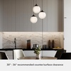 image:imageHunter  Hepburn 3Light Matte Black Medium Size Cluster Light Dimmable Mid Century Modern Style Round Shaped for Bedrooms Kitchens Dining Living Rooms  19757Matte Black