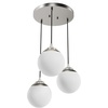 image:imageHunter  Hepburn 3Light Matte Black Medium Size Cluster Light Dimmable Mid Century Modern Style Round Shaped for Bedrooms Kitchens Dining Living Rooms  19757Brushed Nickel