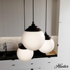 image:imageHunter  Hepburn 3Light Matte Black Medium Size Cluster Light Dimmable Mid Century Modern Style Round Shaped for Bedrooms Kitchens Dining Living Rooms  19757Matte Black