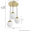 image:imageHunter  Hepburn 3Light Matte Black Medium Size Cluster Light Dimmable Mid Century Modern Style Round Shaped for Bedrooms Kitchens Dining Living Rooms  19757Modern Brass