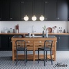 image:imageHunter  Hepburn 3Light Matte Black Medium Size Cluster Light Dimmable Mid Century Modern Style Round Shaped for Bedrooms Kitchens Dining Living Rooms  19757Modern Brass