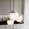 image:imageHunter  Hepburn 3Light Matte Black Medium Size Cluster Light Dimmable Mid Century Modern Style Round Shaped for Bedrooms Kitchens Dining Living Rooms  19757Brushed Nickel