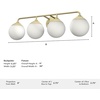 image:imageHunter  Hepburn 4light Modern Brass Medium Size Vanity Light Dimmable Modern Style for Bedrooms Kitchens Foyers Bathrooms  19179