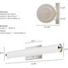 image:imageHunter  Holly Grove 2light Brushed Nickel Medium Size Vanity Light Dimmable Formal Style for Bedrooms Kitchens Foyers Bathrooms  19936