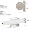 image:imageHunter  Holly Grove 2light Brushed Nickel Medium Size Vanity Light Dimmable Formal Style for Bedrooms Kitchens Foyers Bathrooms  19942Brushed Nickel