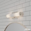image:imageHunter  Holly Grove 2light Brushed Nickel Medium Size Vanity Light Dimmable Formal Style for Bedrooms Kitchens Foyers Bathrooms  19942Brushed Nickel