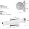 image:imageHunter  Holly Grove 2light Brushed Nickel Medium Size Vanity Light Dimmable Formal Style for Bedrooms Kitchens Foyers Bathrooms  19942Chrome