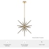 image:imageHunter  Jupiter Star 12light Alturas Gold Large Pendant Light Dimmable Mid Century Modern Style Sputnik Shaped for Bedrooms Kitchens Dining Living Rooms  19341