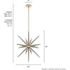 image:imageHunter  Jupiter Star 12light Alturas Gold Large Pendant Light Dimmable Mid Century Modern Style Sputnik Shaped for Bedrooms Kitchens Dining Living Rooms  19341