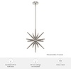 image:imageHunter  Jupiter Star 12light Alturas Gold Medium Size Pendant Light Dimmable Mid Century Modern Style Sputnik Shaped for Bedrooms Kitchens Dining Living Rooms  19339Brushed Nickel
