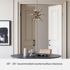 image:imageHunter  Jupiter Star 12light Alturas Gold Medium Size Pendant Light Dimmable Mid Century Modern Style Sputnik Shaped for Bedrooms Kitchens Dining Living Rooms  19339Brushed Nickel