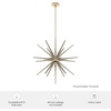 image:imageHunter  Jupiter Star 18light Brushed Nickel Extra Large Pendant Light Dimmable Sputnik Shaped for Bedrooms Kitchens Dining Living Rooms  19344Alturas Gold