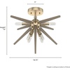 image:imageHunter  Jupiter Star 8light Brushed Nickel Extra Large Flush Mount Light Dimmable Mid Century Modern Style Sputnik Shaped for Bedrooms Kitchens Dining Living Rooms  19348Alturas Gold