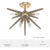 image:imageHunter  Jupiter Star 8light Brushed Nickel Extra Large Flush Mount Light Dimmable Mid Century Modern Style Sputnik Shaped for Bedrooms Kitchens Dining Living Rooms  19348Alturas Gold
