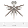 image:imageHunter  Jupiter Star 8light Brushed Nickel Extra Large Flush Mount Light Dimmable Mid Century Modern Style Sputnik Shaped for Bedrooms Kitchens Dining Living Rooms  19348Brushed Nickel