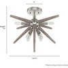 image:imageHunter  Jupiter Star 8light Brushed Nickel Extra Large Flush Mount Light Dimmable Mid Century Modern Style Sputnik Shaped for Bedrooms Kitchens Dining Living Rooms  19348Brushed Nickel
