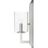 image:imageHunter  Kerrison 1light Natural Black Iron Small Sconce Light Dimmable Modern Style for Bedrooms Kitchens Foyers Bathrooms  19544Brushed Nickel