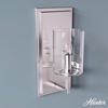 image:imageHunter  Kerrison 1light Natural Black Iron Small Sconce Light Dimmable Modern Style for Bedrooms Kitchens Foyers Bathrooms  19544Brushed Nickel
