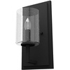 image:imageHunter  Kerrison 1light Natural Black Iron Small Sconce Light Dimmable Modern Style for Bedrooms Kitchens Foyers Bathrooms  19544Natural Iron
