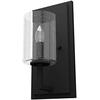 image:imageHunter  Kerrison 1light Natural Black Iron Small Sconce Light Dimmable Modern Style for Bedrooms Kitchens Foyers Bathrooms  19544Natural Iron