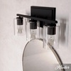 image:imageHunter  Kerrison 3Light Natural Black Iron Dimmable Medium Size Vanity Light for Bedrooms Kitchens Foyers Bathrooms  48030