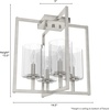 image:imageHunter  Kerrison 4light Brushed Nickel Large Flush Mount Light Dimmable Modern Style Square Shaped for Bedrooms Kitchens Dining Living Rooms  19547Brushed Nickel