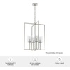 image:imageHunter  Kerrison 4light Brushed Nickel Medium Size Pendant Light Dimmable Rectangle Shaped for Bedrooms Kitchens Dining Living Rooms  19541