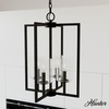 image:imageHunter  Kerrison 4light Natural Black Iron Medium Size Pendant Light Dimmable Rectangle Shaped for Bedrooms Kitchens Dining Living Rooms  19538