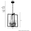 image:imageHunter  Kerrison 4light Natural Black Iron Medium Size Pendant Light Dimmable Rectangle Shaped for Bedrooms Kitchens Dining Living Rooms  19538