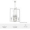 image:imageHunter  Kerrison 8light Brushed Nickel Large Pendant Light Dimmable Rectangle Shaped for Bedrooms Kitchens Dining Living Rooms  19543