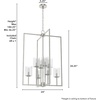 image:imageHunter  Kerrison 8light Brushed Nickel Large Pendant Light Dimmable Rectangle Shaped for Bedrooms Kitchens Dining Living Rooms  19543