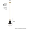 image:imageHunter  Klein 1Light Alturas Gold Mini Pendant Light Dimmable Casual Style Cone Shaped for Bedrooms Kitchens Dining Living Rooms  19442