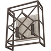 image:imageHunter  Langwood 2Light Distressed White Medium Size Sconce Light Dimmable Rustic Style for Bedrooms Kitchens Foyers Bathrooms  19336
