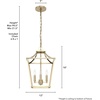 image:imageHunter  Laurel Ridge 4Light Alturas Gold Medium Size Pendant Light Dimmable Formal Style Lantern Shaped for Bedrooms Kitchens Dining Living Rooms  19066