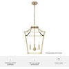 image:imageHunter  Laurel Ridge 4Light Alturas Gold Medium Size Pendant Light Dimmable Formal Style Lantern Shaped for Bedrooms Kitchens Dining Living Rooms  19069
