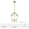 image:imageHunter  Laurel Ridge 4Light Alturas Gold Medium Size Pendant Light Dimmable Formal Style Lantern Shaped for Bedrooms Kitchens Dining Living Rooms  19066
