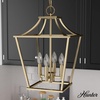 image:imageHunter  Laurel Ridge 4Light Brushed Nickel Medium Size Pendant Light Dimmable Formal Style Lantern Shaped for Bedrooms Kitchens Dining Living Rooms  19067