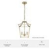 image:imageHunter  Laurel Ridge 4Light Brushed Nickel Medium Size Pendant Light Dimmable Formal Style Lantern Shaped for Bedrooms Kitchens Dining Living Rooms  19067