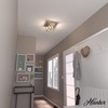image:imageHunter  Laurel Ridge 4light Alturas Gold Large Flush Mount Light Dimmable Formal Style Square Shaped for Bedrooms Kitchens Foyers Bathrooms  19075Alturas Gold