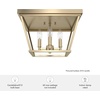 image:imageHunter  Laurel Ridge 4light Alturas Gold Large Flush Mount Light Dimmable Formal Style Square Shaped for Bedrooms Kitchens Foyers Bathrooms  19075Alturas Gold
