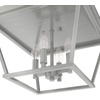 image:imageHunter  Laurel Ridge 4light Alturas Gold Large Flush Mount Light Dimmable Formal Style Square Shaped for Bedrooms Kitchens Foyers Bathrooms  19075Brushed Nickel