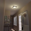 image:imageHunter  Laurel Ridge 4light Alturas Gold Large Flush Mount Light Dimmable Formal Style Square Shaped for Bedrooms Kitchens Foyers Bathrooms  19075Brushed Nickel