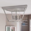 image:imageHunter  Laurel Ridge 4light Alturas Gold Large Flush Mount Light Dimmable Formal Style Square Shaped for Bedrooms Kitchens Foyers Bathrooms  19075Brushed Nickel