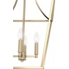 image:imageHunter  Laurel Ridge 4light Brushed Nickel Medium Size Pendant Light Dimmable Formal Style Lantern Shaped for Bedrooms Kitchens Dining Living Rooms  19070